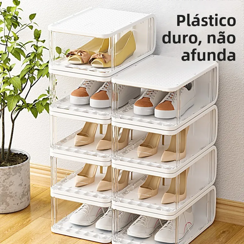 transparent-plastic-drawer-style-shoe-box-storage-organizer-for-dormitory-space-shoe-rack-cabinet-multi-purpose-footwear-storage