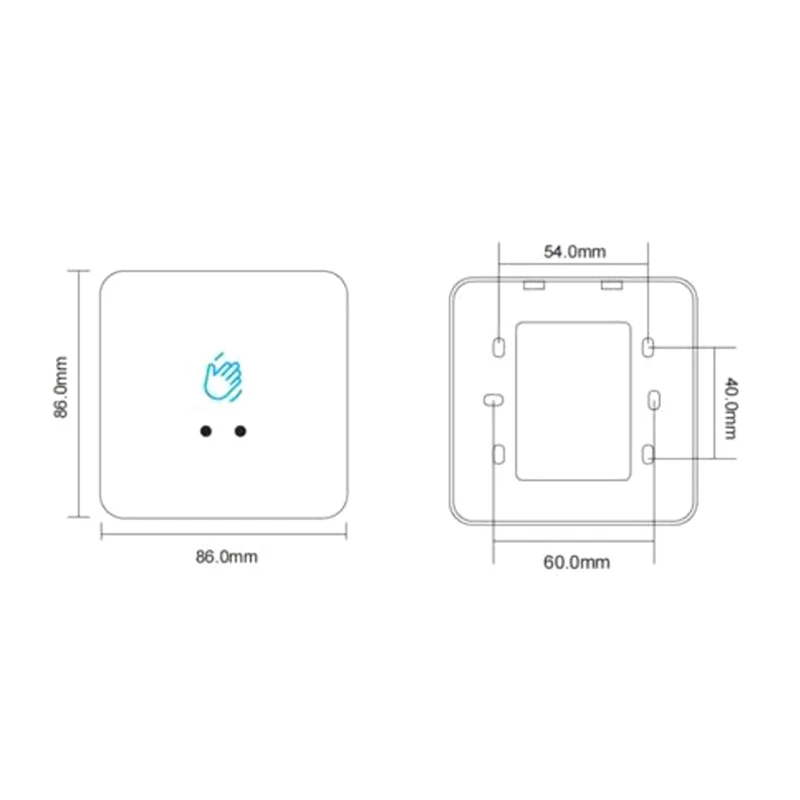 A16R-Infrared Surface Installation Contactless Infrared Door Lock No Touch Sensor Exit Button IR Door Release Doorbell Switch