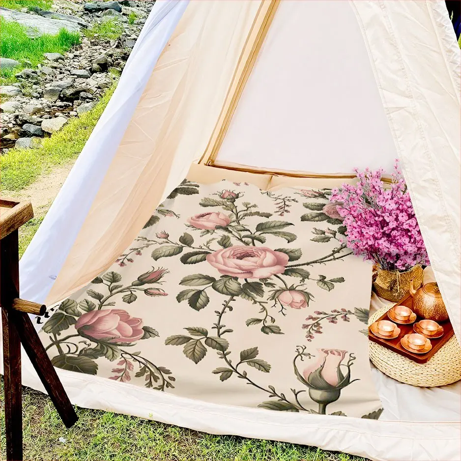 Countryside Nostalgia Blanket Reversible Flannel Throw for Rustic Charm AllSeason Comfort Vintage Farmhouse Gift