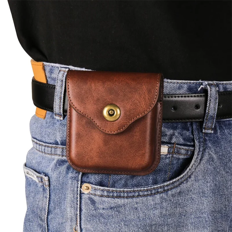 Mobile Phone Flip Leather Belt Clip Case For Samsung Galaxy Z Flip 6 5 4 3 Cover