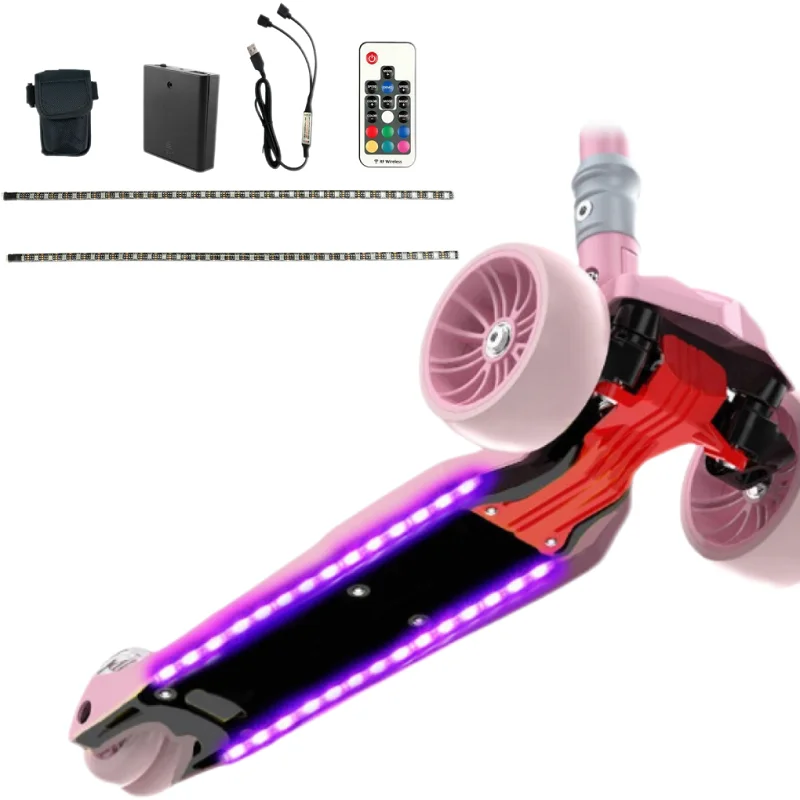 LED Electric Scooter Lights, Colorful, Night Riding, Safety Warning Lights, Waterproof Decoration