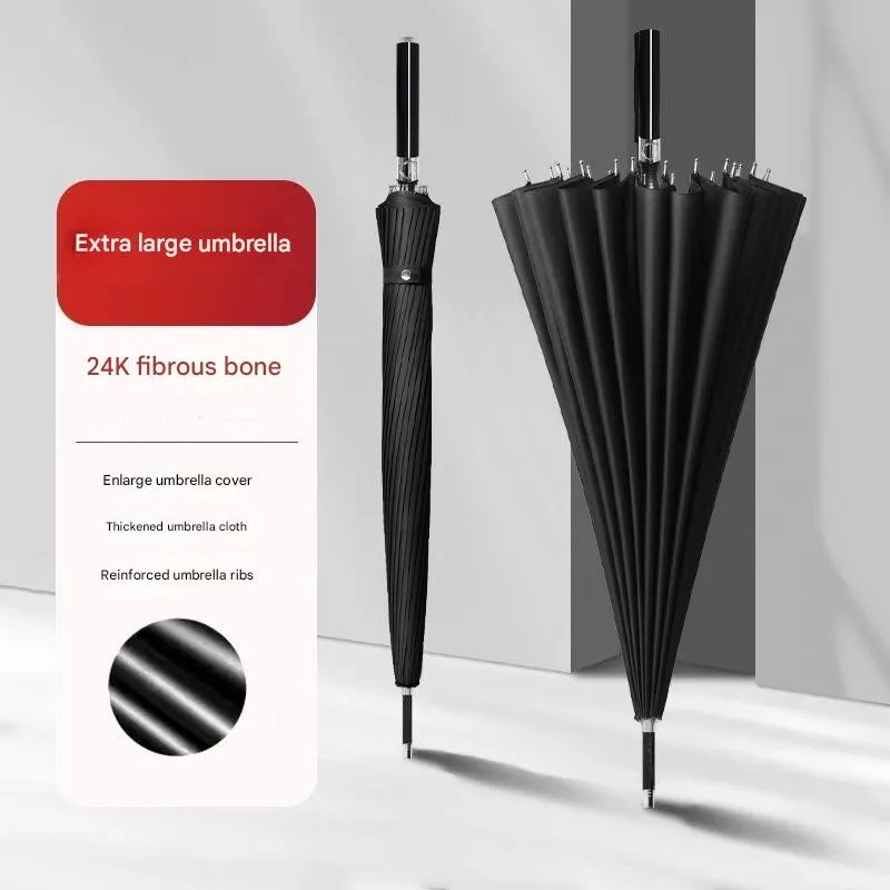 24 Bone Long-handled Men's Umbrella Extra-large Business Wind-resistan Color Matching Fully Automatic Advertising Golf Umbrella