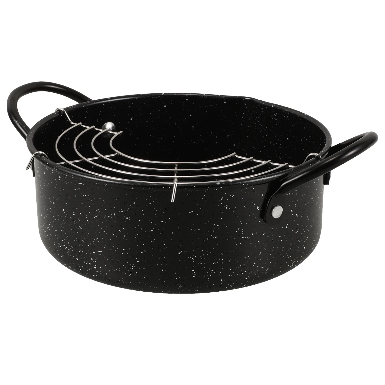 

Frying Pot Iron Fryer Mini Household Pan Compatible Stove Easy Clean Less Fryer With Filter Frying Pot Oil Kitchen Bar