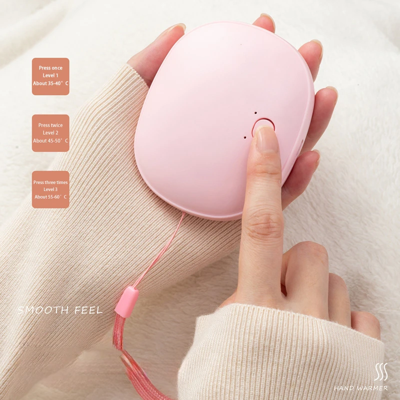 Xiaomi Portable Mini Hand Warmer USB Charging 3 Level Adjustable Temperature Outdoor Durable Double-sided Warmth Artifact Gift