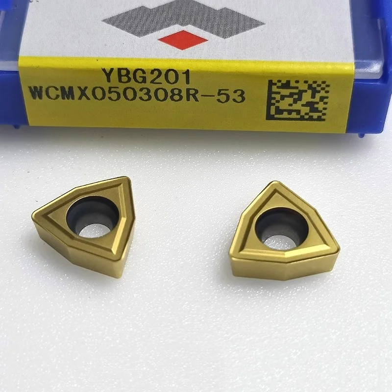 ZCC.CT WCMX050308R-53 YBG201 WCMX050308R-53 YBG202 WCMX050308R-53 YBG205 turning tool blade carbide inserts Cutting Tools 10Pcs