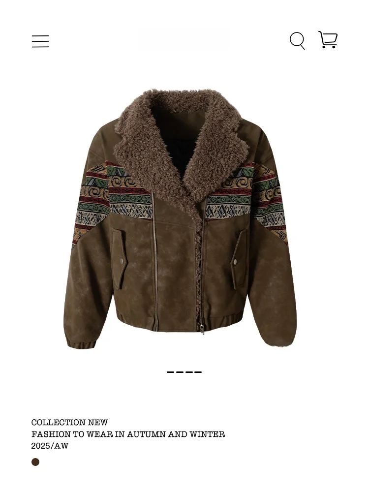 

Мужская куртка Noonoz из искусственной кожи PU с хлопковой подкладкой, большим меховым воротником, модная, унисекс, на молнии...