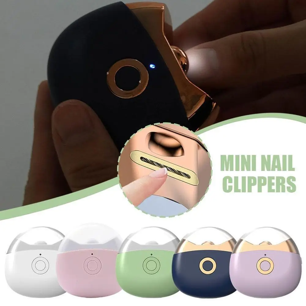 

Portable Electric Nail Trimmer Low Noise USB-C Rechargeable Electric Nail Clippers with LED Light Automatic Nail Clipper