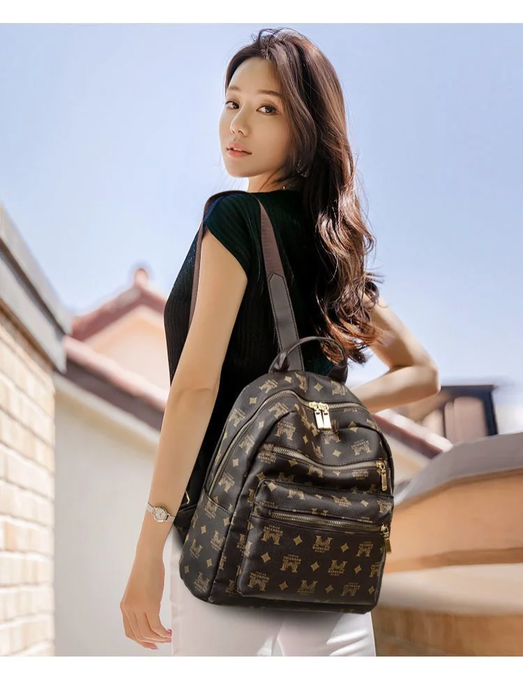

Women's Vintage Fashion Backpack Soft Leather Casual Fashion Backpack Large Capacity
