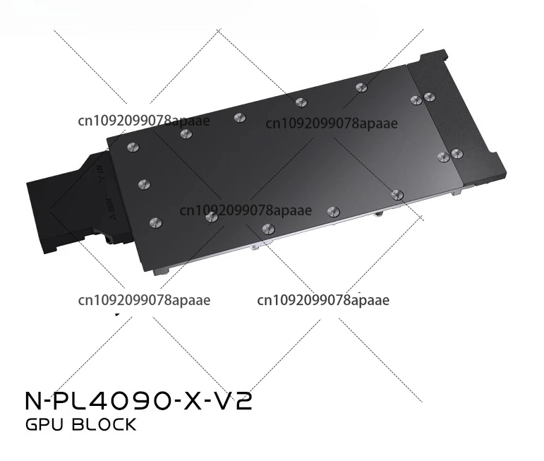 

Головка водяного охлаждения видеокарты N-PL4090-X-V2, цельнометаллическая конструкция RTX4090