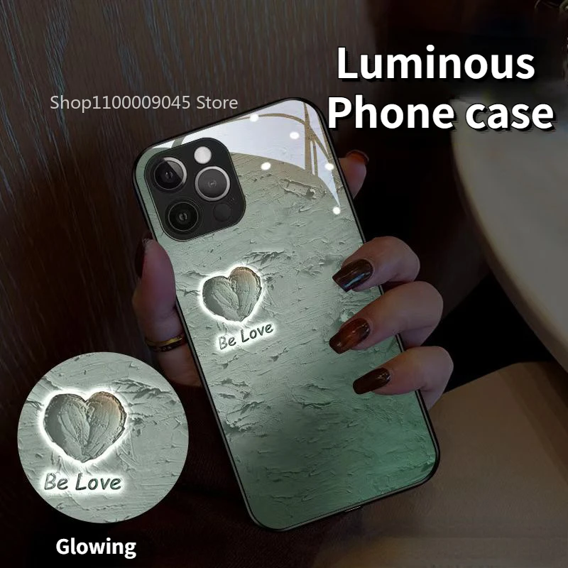 

Voice Controlled Led Flash Phone Cases For Huawei Mate 60 50 E Pro Plus P40 P30 Nova10 11 Honor 90 80 70 Luminous Tempered Cover