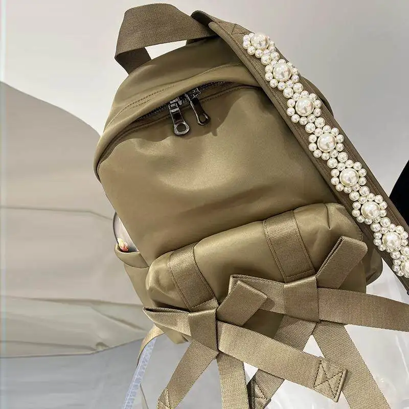 Spring/summer New Arrival Fashion Backpack Vpearl Strap Casual Backpack Large Capacity Korean & Japanese Style Women's Bags