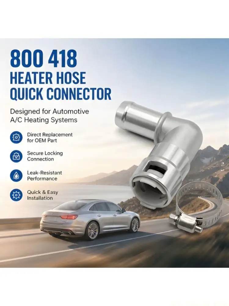 J0MA 800-418 Metal Heater Hose Fitting 3/4 In 90 Degree HVAC Hose Joint Part for Auto