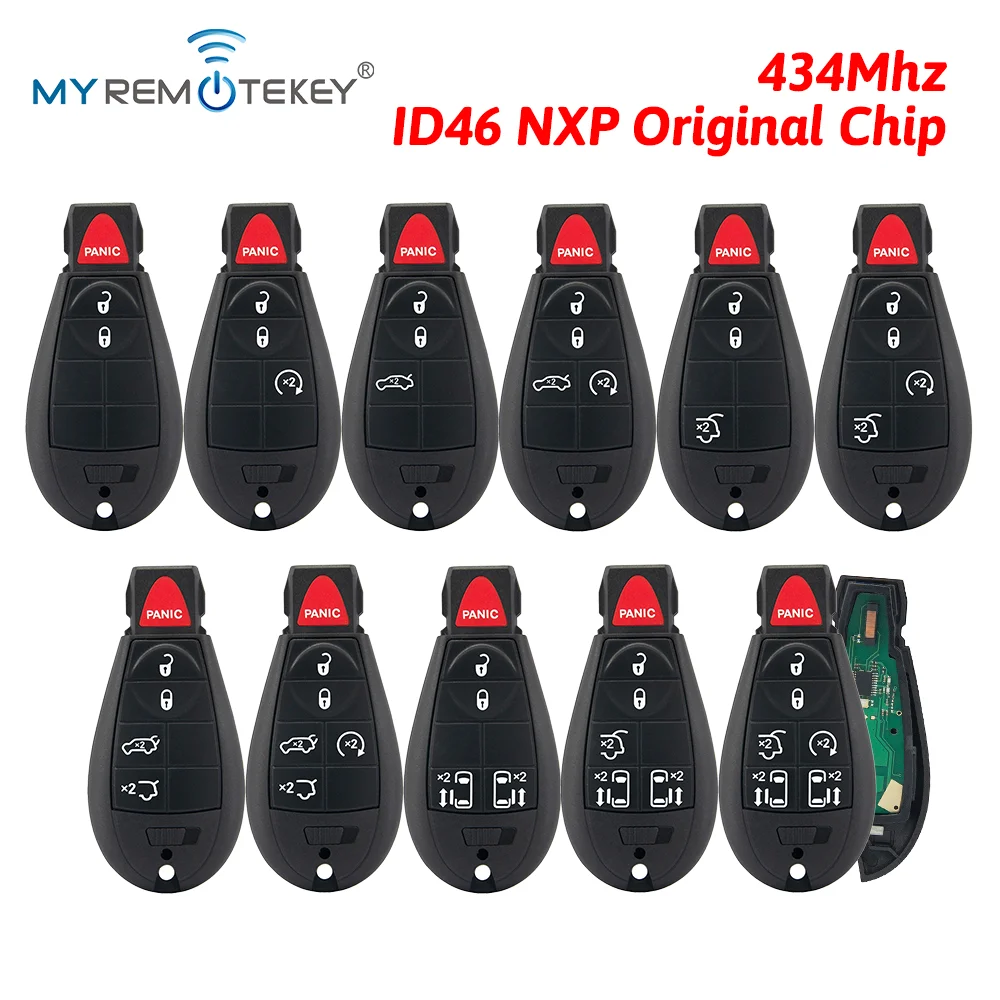 MYREMOTEKEY IYZ-C01C Fobik Schlüssel-Fernbedienung 434Mhz ID46-7941Chip für Chrysler Town & Country Jeep Grand Cherokee Dodge Caravan Journey – Detail 1