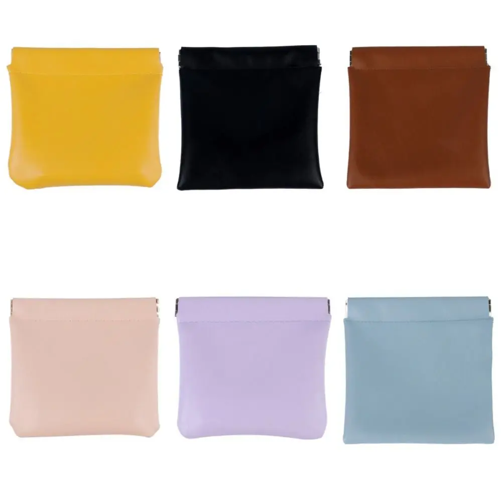 Fashion Automatic Closing Data Cable Storage Bag PU Portable Fragment Bag Inner Lipstick Bag Travel