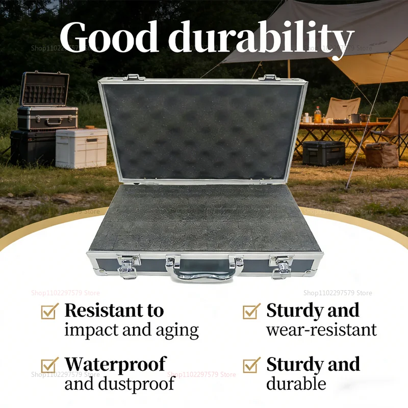 

Прочный алюминиевый ящик для инструментов с замками безопасности и ударопрочной защитной губчатой подкладкой для хранения инструментов и оборудования