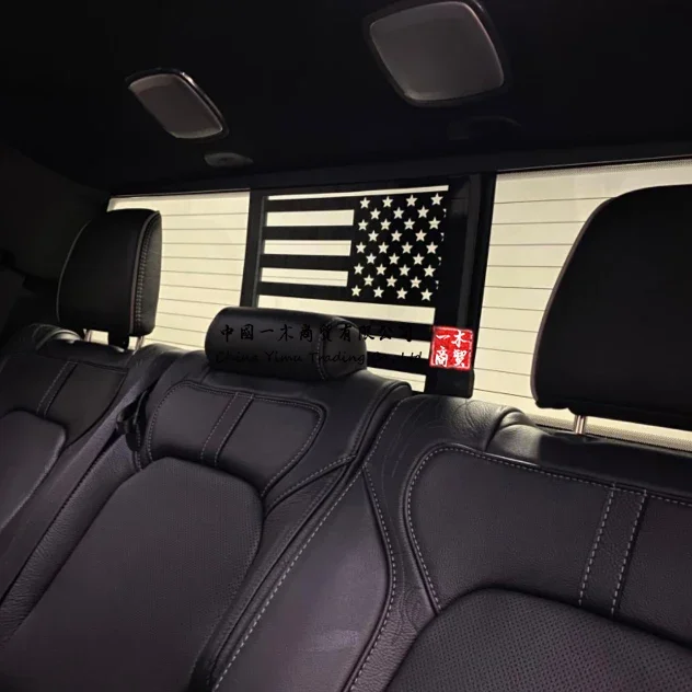 2009 - 2021 Back Middle Window American Flag Decal Sticker Matt Black for Dodge  Pickup Ram 3500 Ram 2500 Ram 1500 - view 2