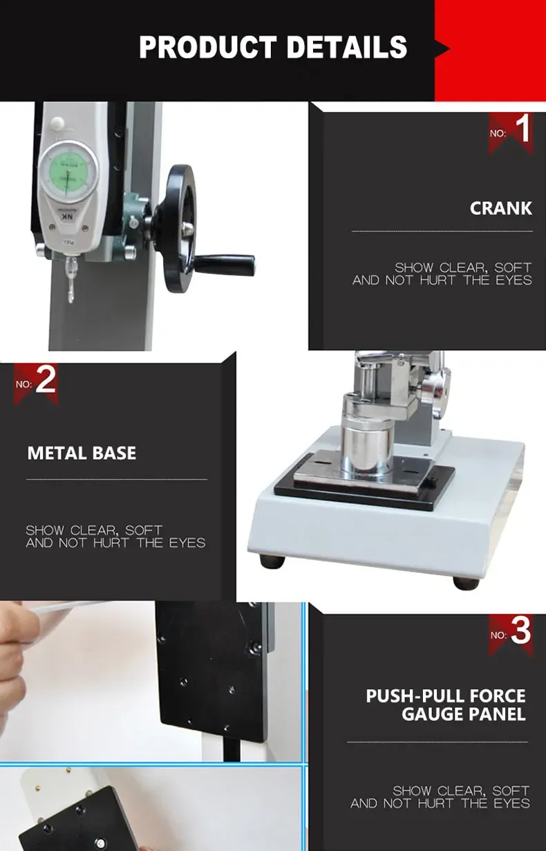 500N 180mm Digital Pointer Button Tension Tester Toy Tester Button Tension Gauge Fabric Button Tensile Testing Machine
