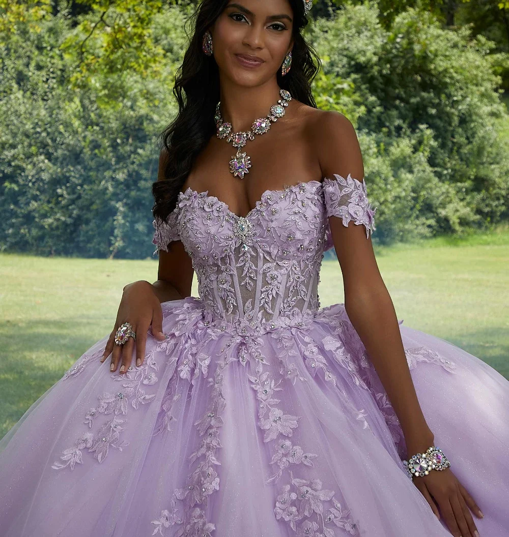 EVLAST мексиканское синее платье Quinceanera бальное платье с кристаллами и бисером кружевные аппликации корсет с бантами Sweet 16 Vestido De 15 лет TQD079