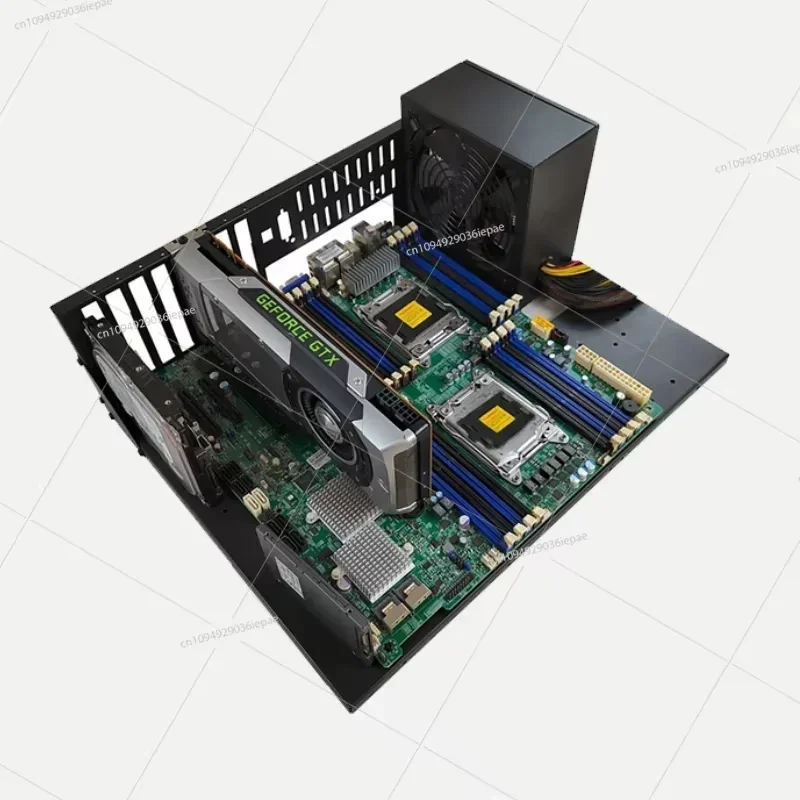 Open Server Chassis Rack, Dual EATX Motherboard CPU Thickened DIY Bare Testing Machine Room Industrial Control Computer Game