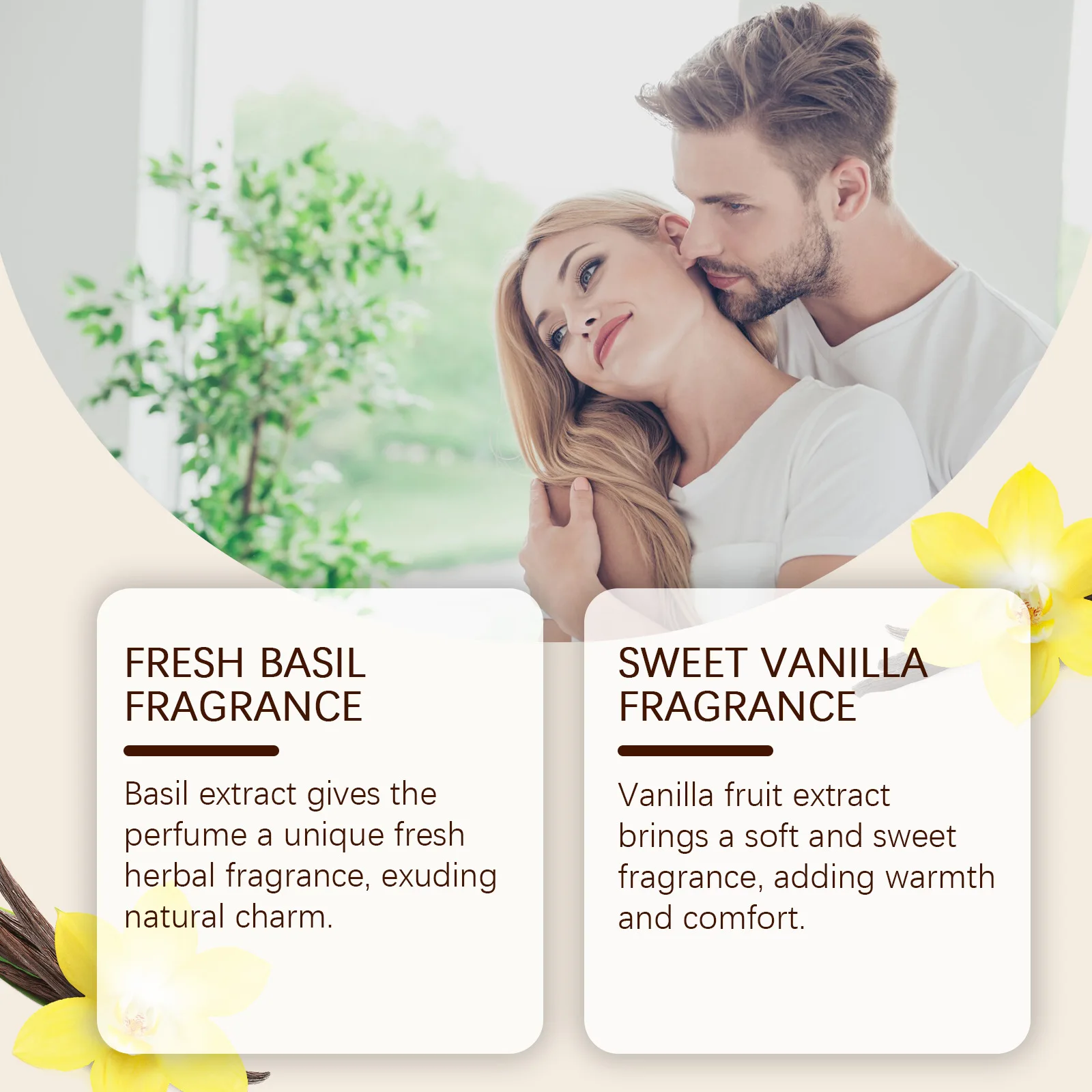 Vanilla Basil Perfume Spray Attract Men Flower Scent Keep Freshing Long Lasting Fragrance Daily Dating Women Pheromone Perfumes