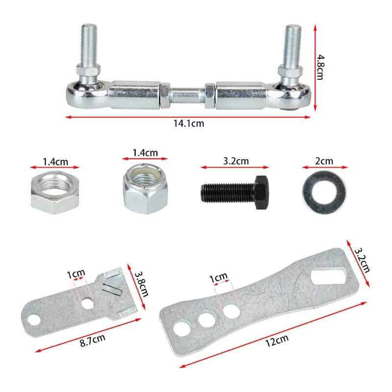 Generic Transmission & Transfer Case Linkage Assembly Kit, Chassis Replacement Connecting Rod Parts, 1 Set