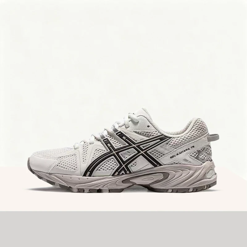 ASICS Gel-Kahana TR Women's White/Gray/Black High-Top Dad Sneakers–Fabric/Synthetic Leather Upper & Durable Comfort 1203A390-200