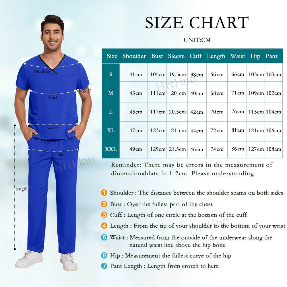 High quality uniforms scrub nursing beauty SPA Dental scrubs men women Hospital accessories Surgical gown elastic unifrom unisex