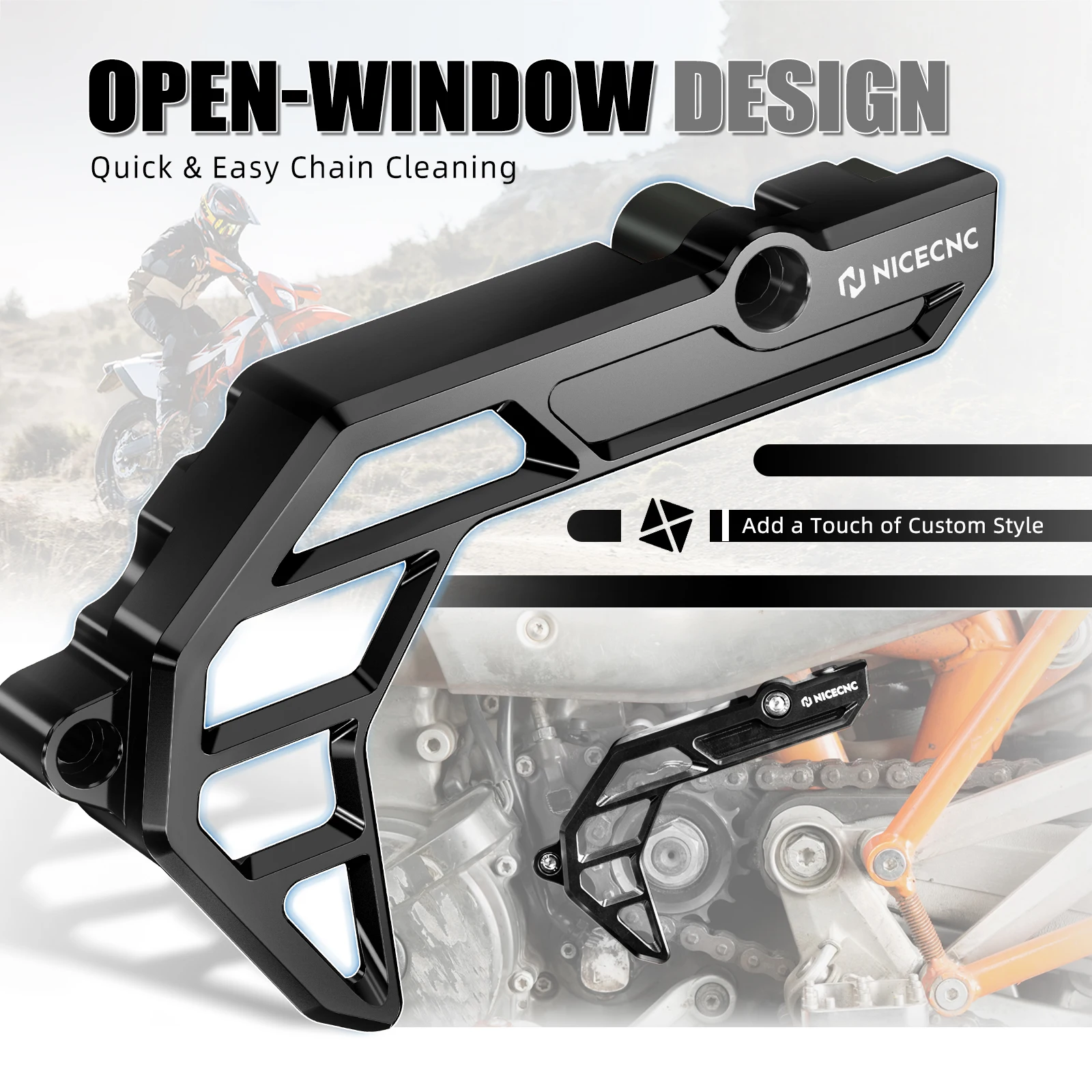 (EU-Lager) NICECNC Kettenschutz für KTM 690 Enduro R 690 SMC R 2009-2025 Husqvarna 701 Enduro/SM GasGas 700 – Detail 5