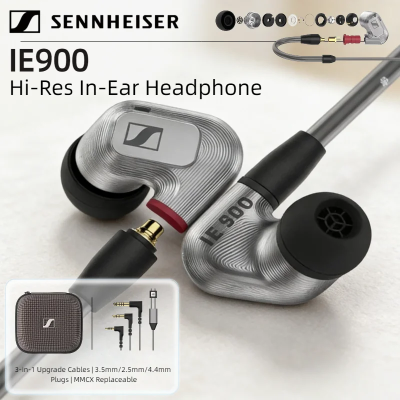 

Original Sennheiser IE900 Wired In-Ear Headphones Flagship Detachable Hi-Fi Audiophile Earbuds Hi-Res Audio Monitor IE 900