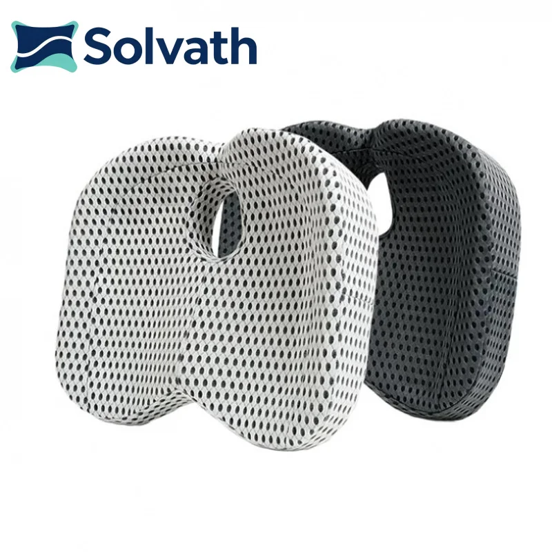 Solvath Memory Foam Seat Cushion Slow Rebound Breathable Pad Universal for Car Seat Office Chair