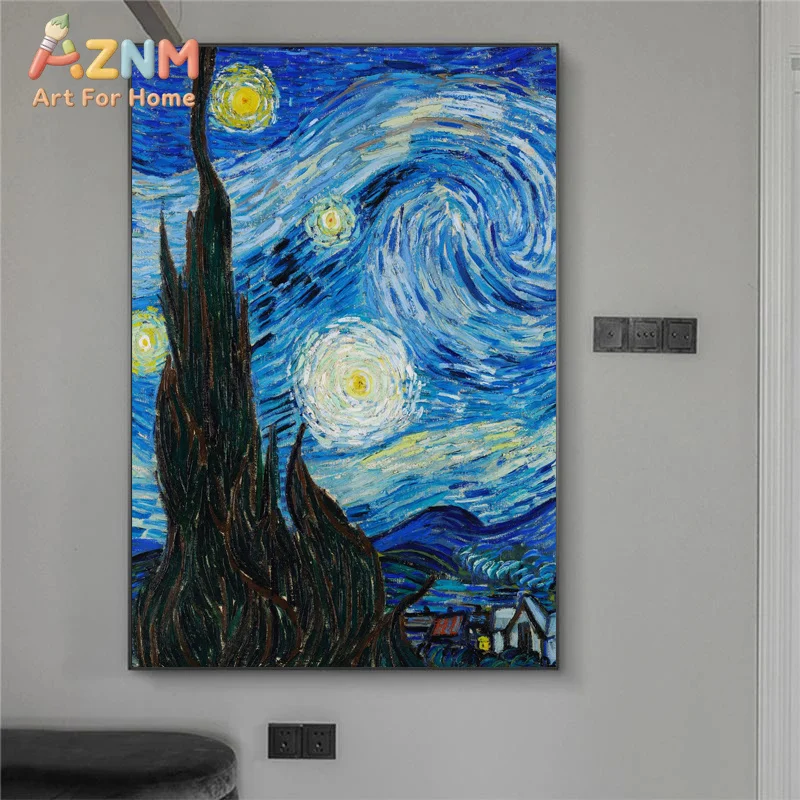 Star Night of The World Famous Painter Van Gogh Posters and Prints Retro Art Canvas Painting Wall Art Picture Home Decoration