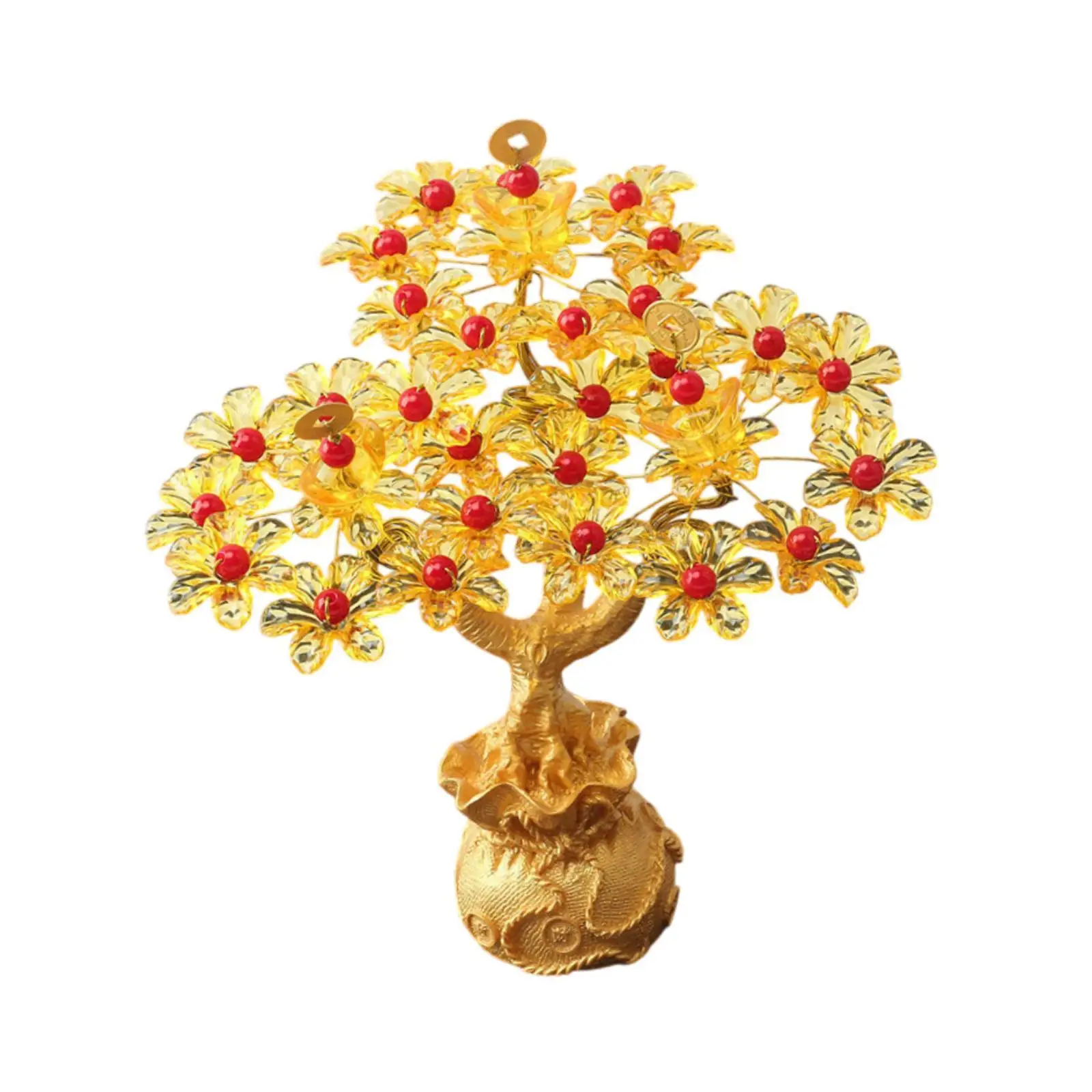Feng Shui Money Tree DIY Handmade Kit Table Centerpiece Bonsai Decoration for Living Room