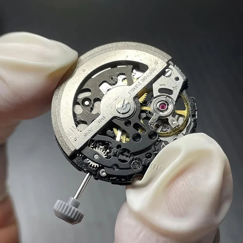 Novo 8n24 japonês relógio mecânico automático movimento 21600 preto relógio peças de reposição alta precisão núcleo