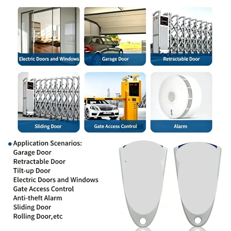 Compatible For NOVOFERM NOVOTRON 502 MAX43‑2 504 MAX43‑4 512 522 524 Garage Door Remote Control 433MHz Rolling Code Gate Opener