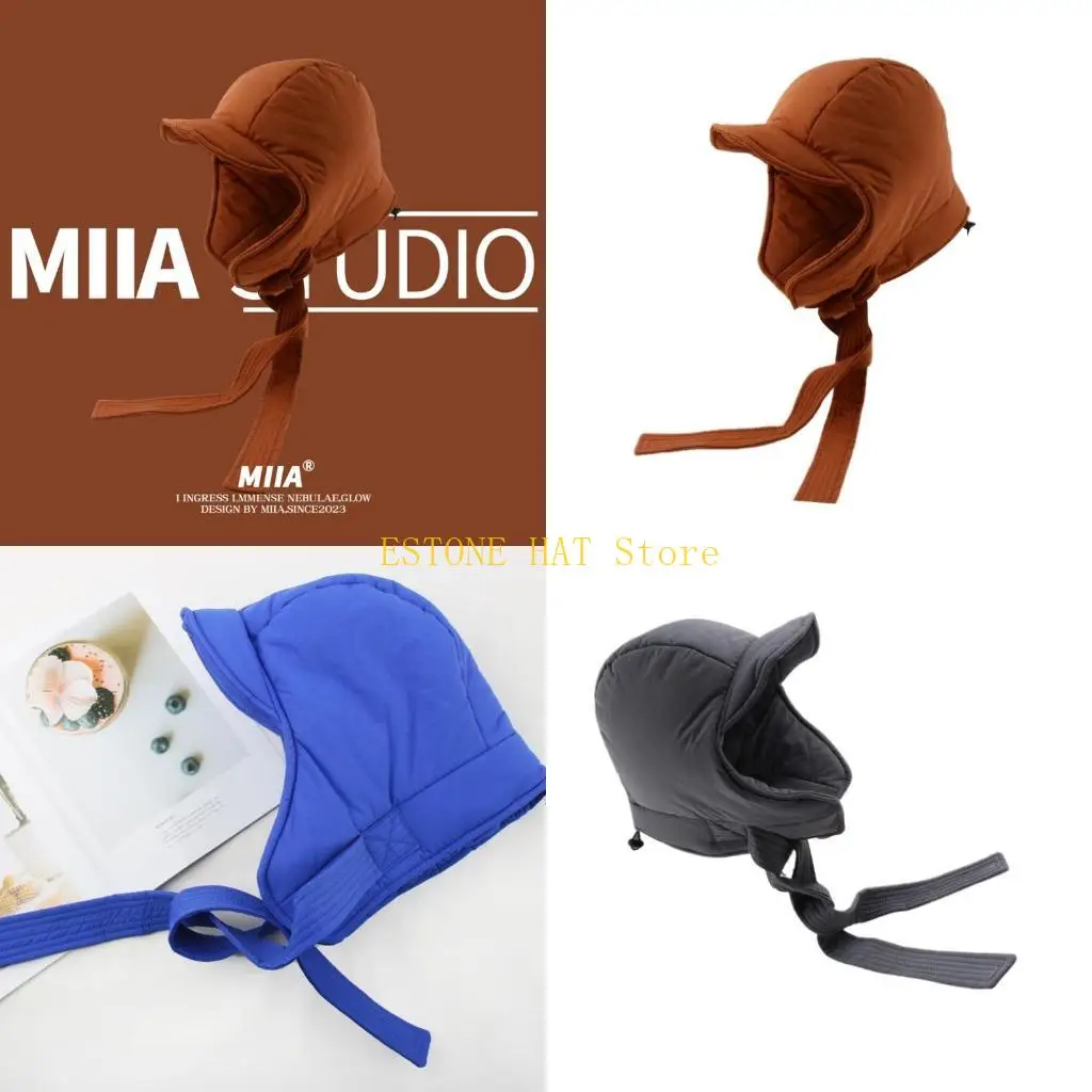 49MF Down Filled Balaclava Hat Winter Outdoor Ride Headgear Neck Warmer Hood Scarf