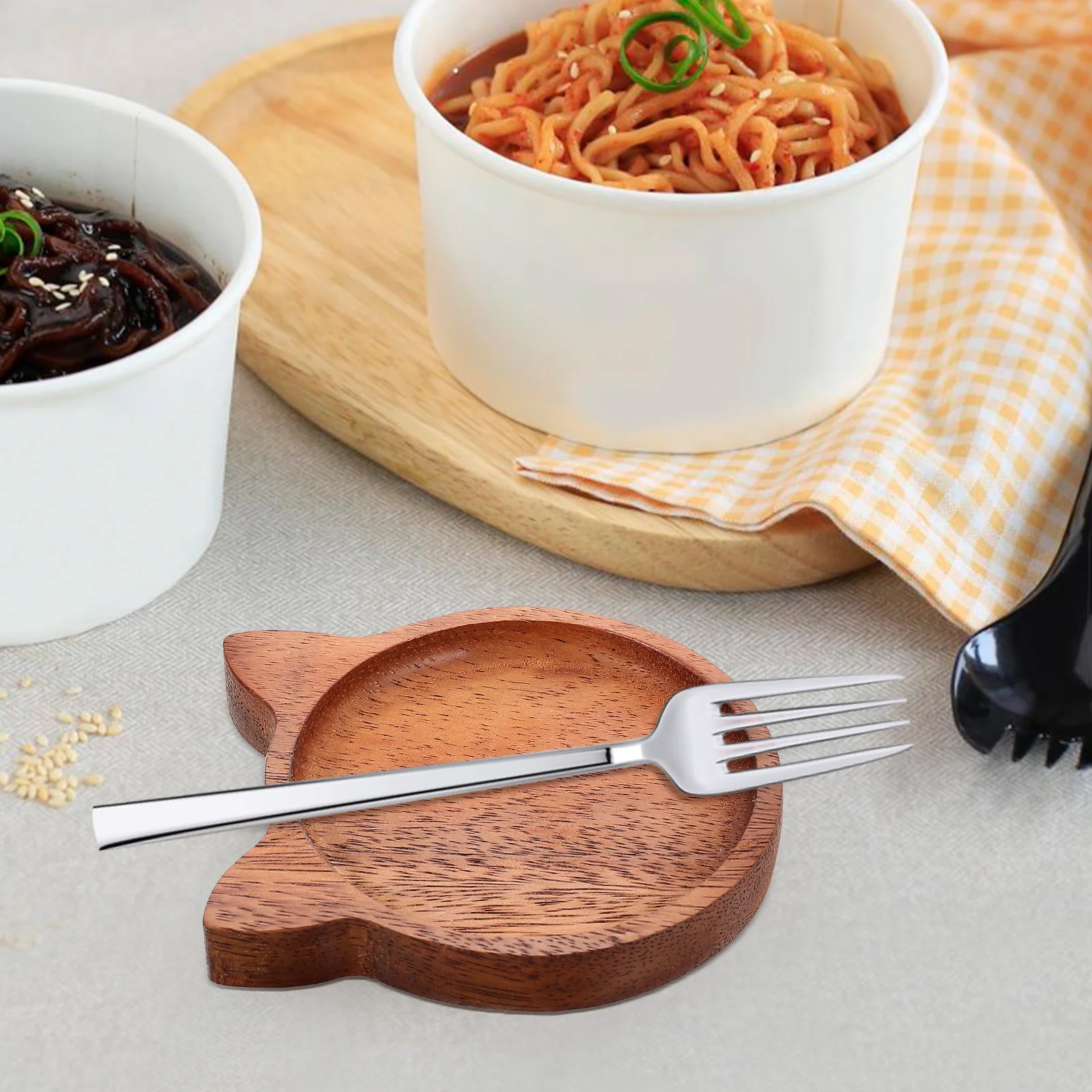 

Delicate Solid Fruit Bread Serving Wood Food Plate Home Supplies Smooth Polished Wooden Tray For Coffee Shop Hotel