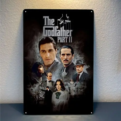 The Godfather Part 2 Movie Metal Poster Tin Sign - 20x30cm Plate  