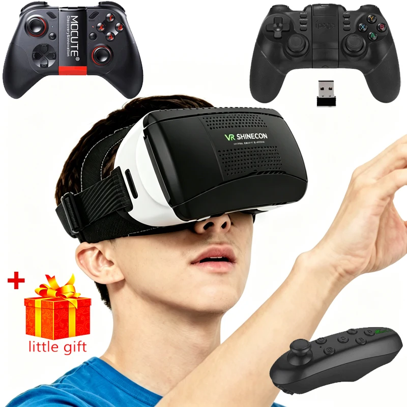 3D-гарнитура для смартфона, VR-очки, шлем виртуальной реальности, очки-гогглы, линзы Viar, смарт-контроллер для игр, джойстик, комплект