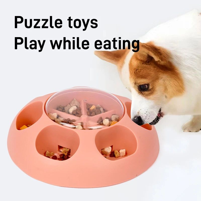 

Pressure Food Leakage Dog Puzzle Toy Anti Slip Easy To Clean Safe Plastic Training Mental Pets Slow Feeder Interactive Dog Toys