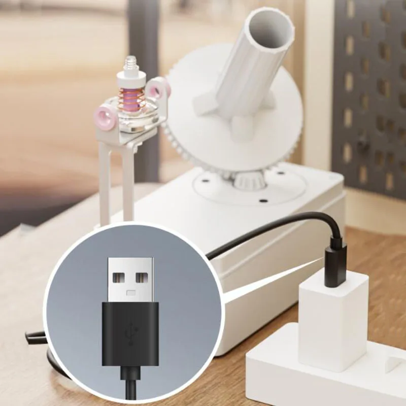 Adjustable speed and tension for neat balls of yarn, automatic electric winder USB powered knitting tool