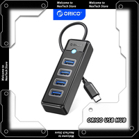 ORICO HUB 4 Ports USB 3.0 HUB Multi Type C Splitter OTG 5Gbps High Speed Adapter for Custom PC Computer Accessories Macbook Pro