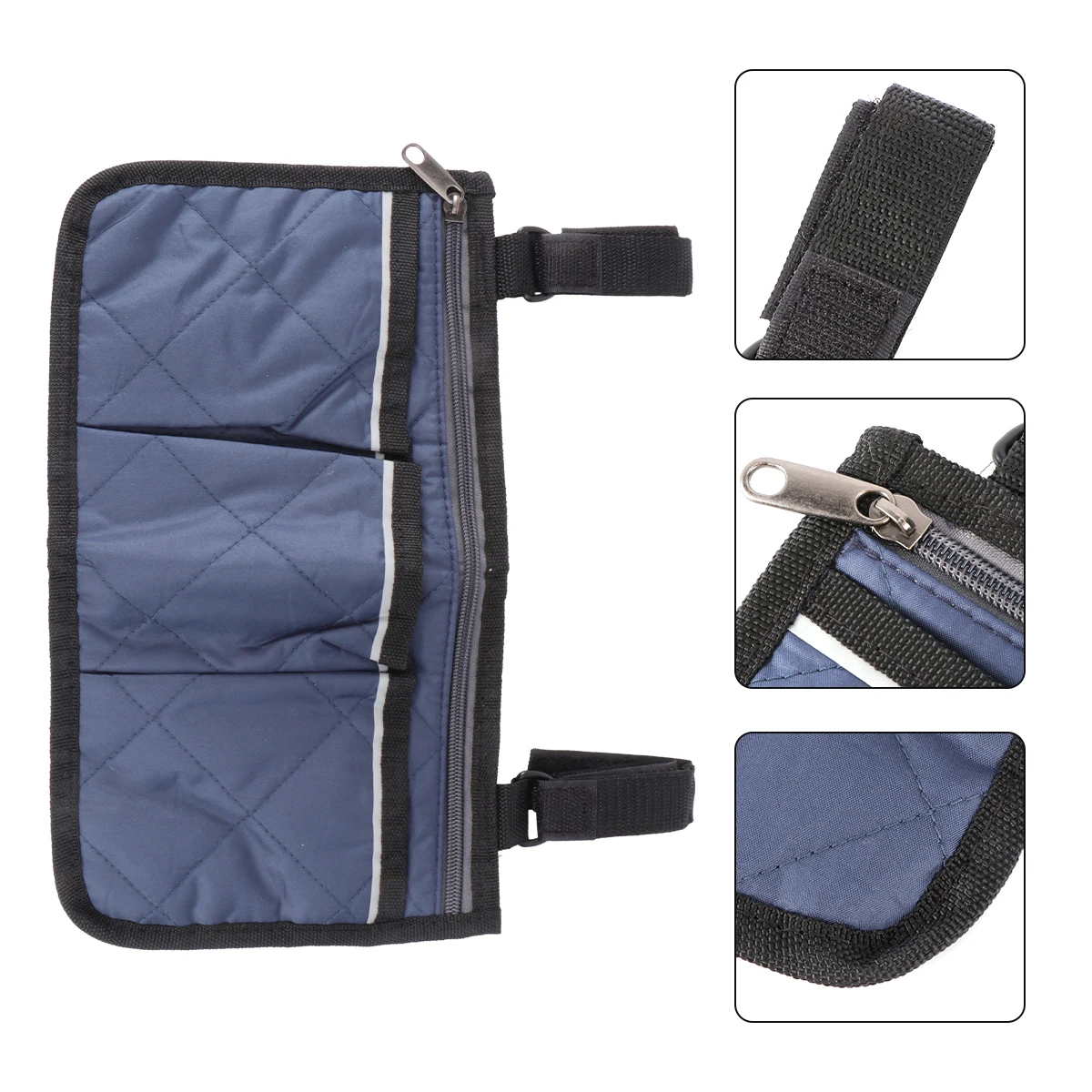 

Wheelchair Storage Bag Coffee Color Portable Multiple Storage Suitable Most Wheelchairs Arm Rest Pouch Bag