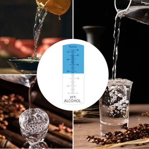 Handheld 0-80% Refractómetro de alcohol Baijiu ATC Licor Whisky Probador de alcohol Tester de alcohol para licores 10 Mejor máquina para hacer alcohol de ventas - №2