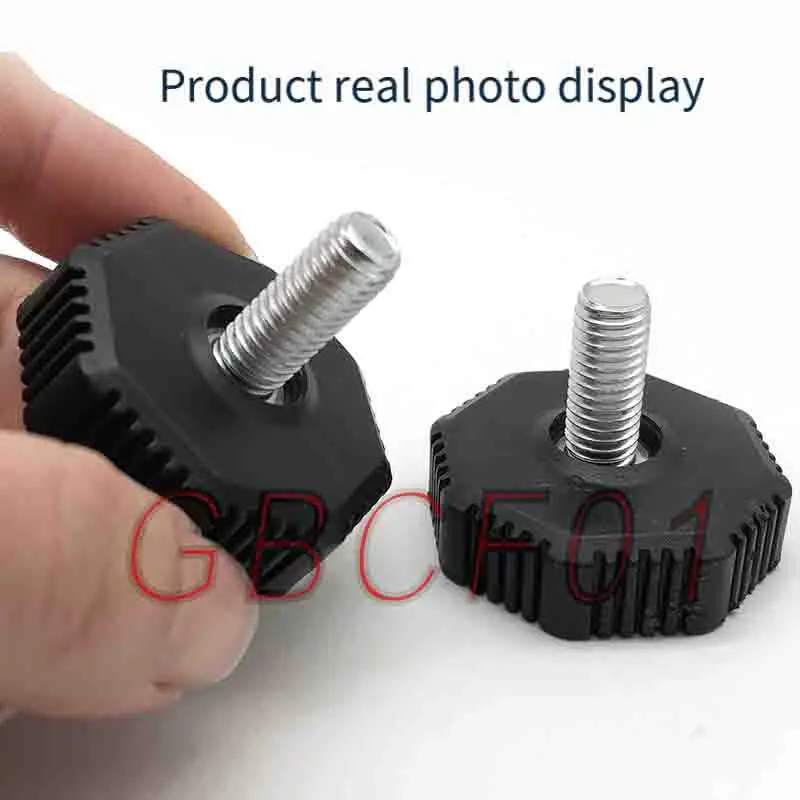 Plastic Adjustable Feet Pad with Galvanized Screw M8-Table Chair Leveling Foot Pad-Anti-Shock Protection for Furniture Legs