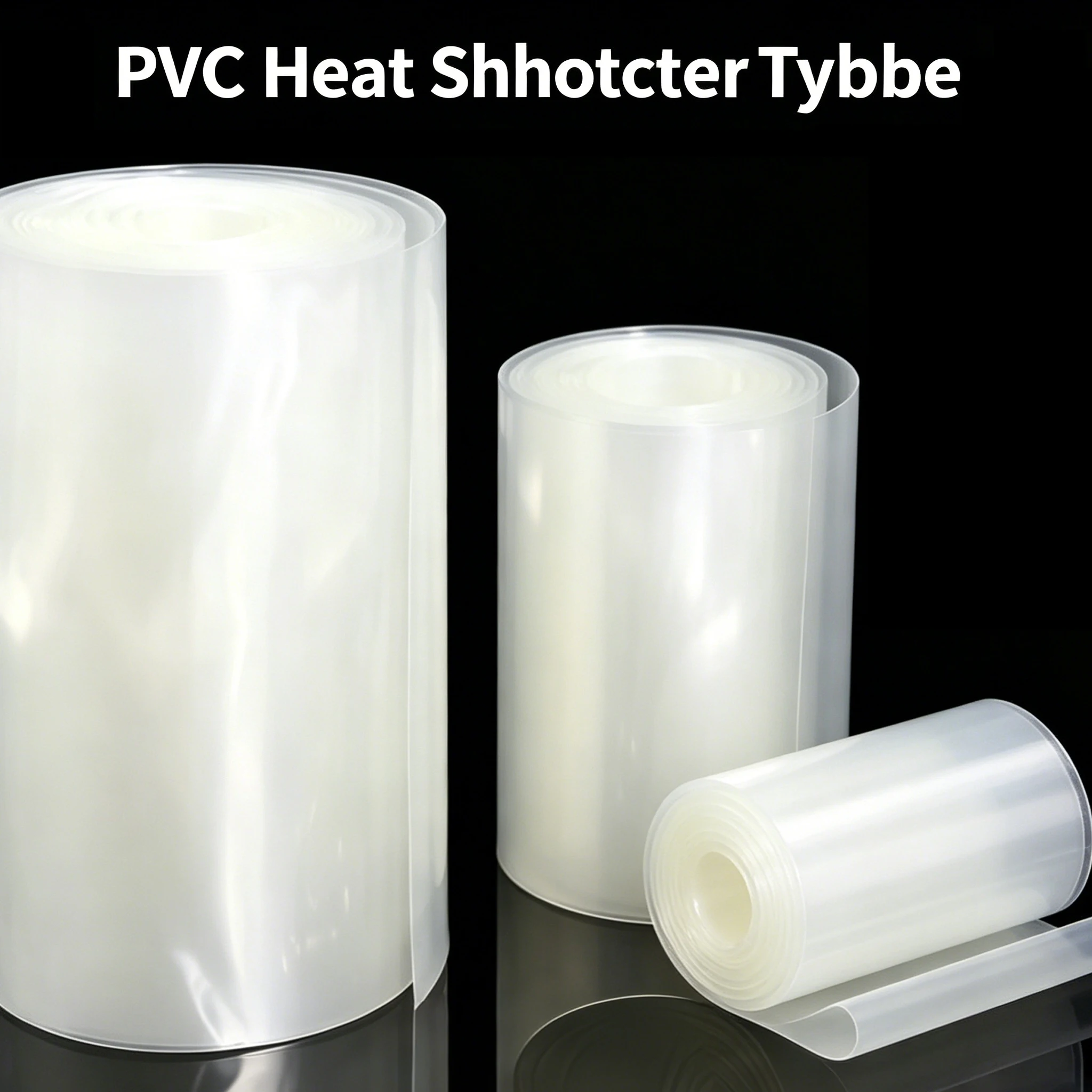 Transparent PVC Heat Shrinkable Tube 21~250mm Flame Retardant Waterproof Insulation Cover 18650 Lithium Battery Protective Skin