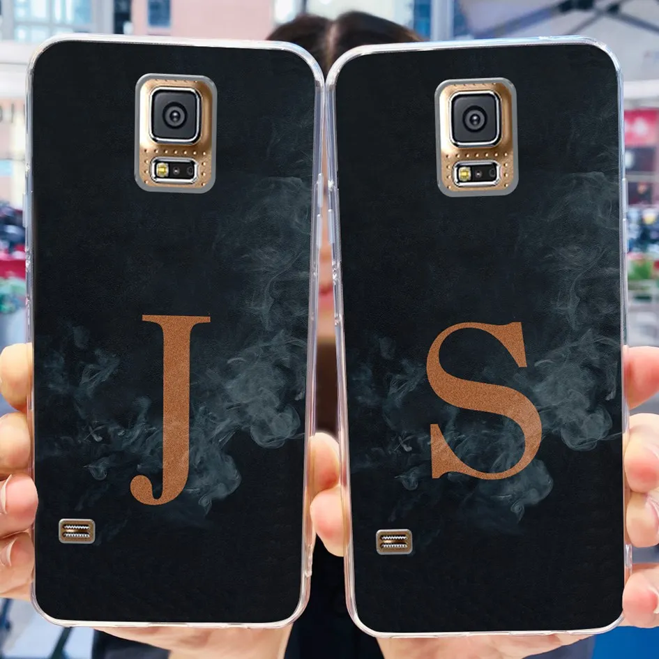 For Samsung Galaxy S5 Case SM-G900F S 5 Cover Fashion A Z Letters Clear Silicone Soft Funda For Samsung S5 Neo i9600 Bumper 5.1\