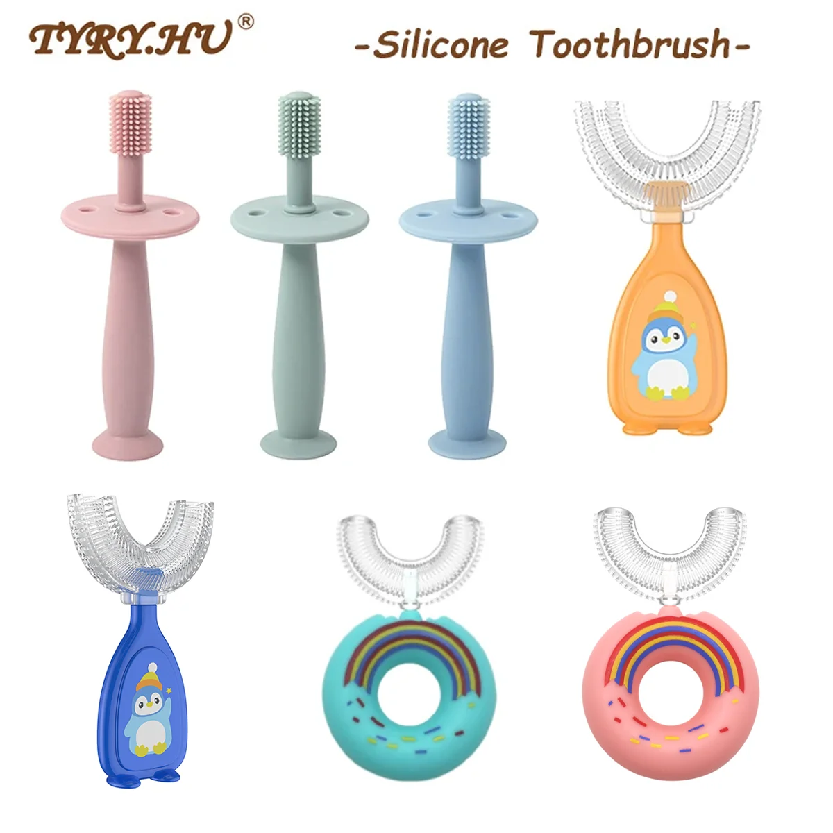 

1PC Baby Soft Silicone Training Toothbrush Baby Children Dental Oral Care Tooth Brush Tool Baby kid tooth brush Infant items