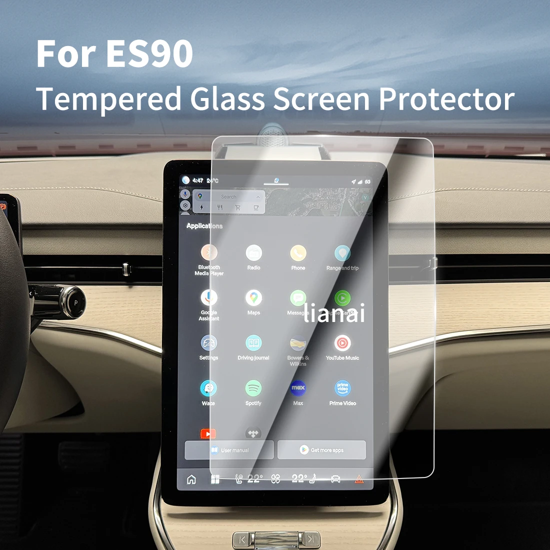 

Carplay Screen Protector Tempered Glass Protective Film Navigator Car Stickers Accessories For 25 Volvo ES90