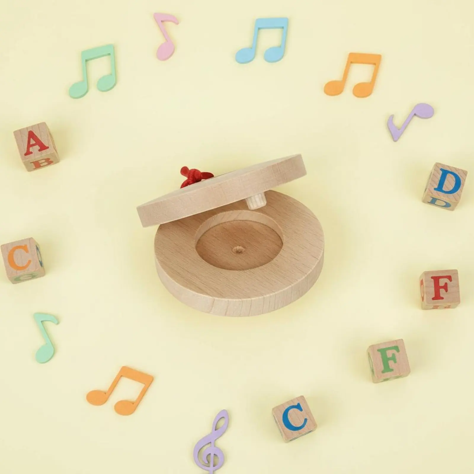 2 Pieces Wooden Castanet Auditory Skills Wooden Clapper Wood Castanet Polished Surface Hand Clapper Sturdy for Toddlers, School