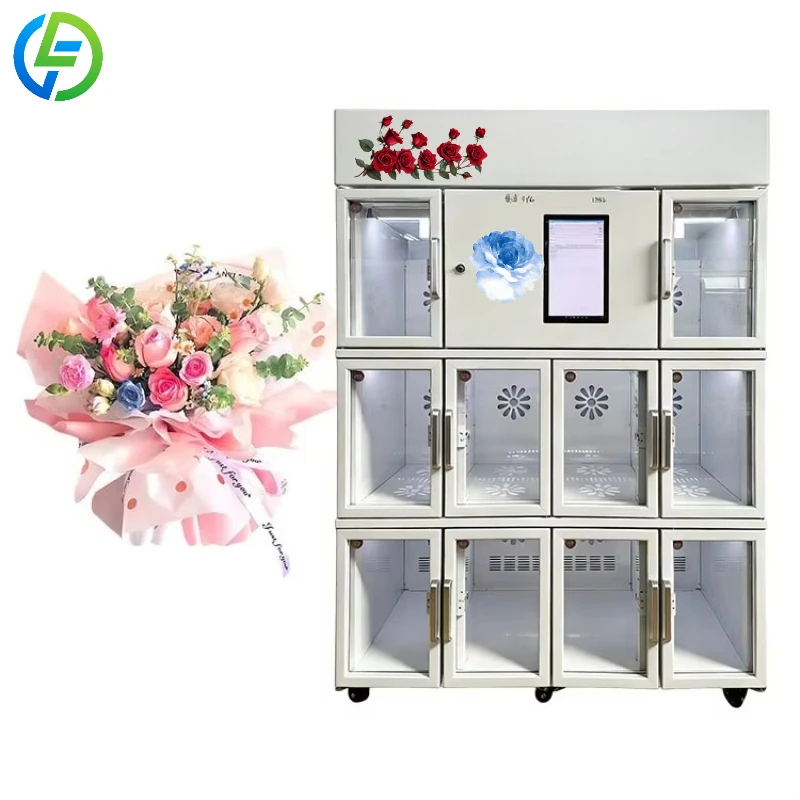 

Customized Unattended 24/7 Flower Vending Machine Automatic Refrigerated Fresh Floral Kiosk High Capacity Storage Intelligent